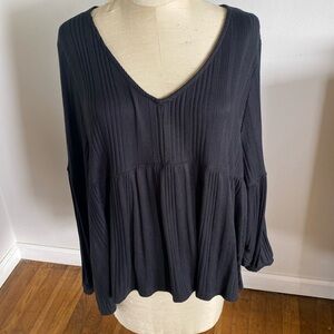 SO 3X black long sleeve top